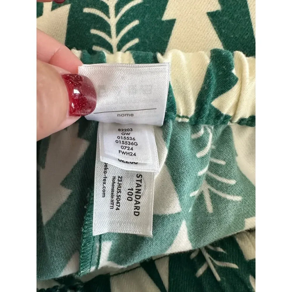 Hanna Andersson 2pc Christmas Tree PJ Set 6 7 Pajamas Green